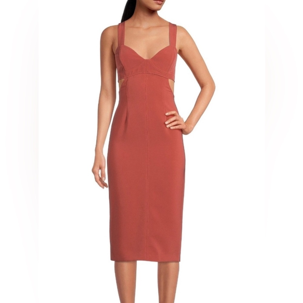 NWT Gianni Bini Hope Crepe Sweetheart Cut-Out Sheath Dress-sleeveless